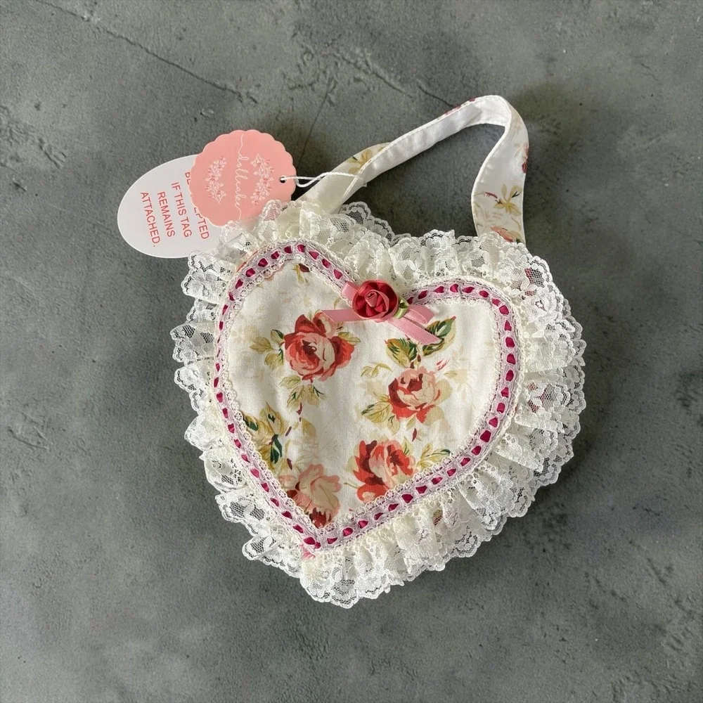 Dollcake Ever After Heart Bag Cream Floral NWT Lace Cottagecore Victorian